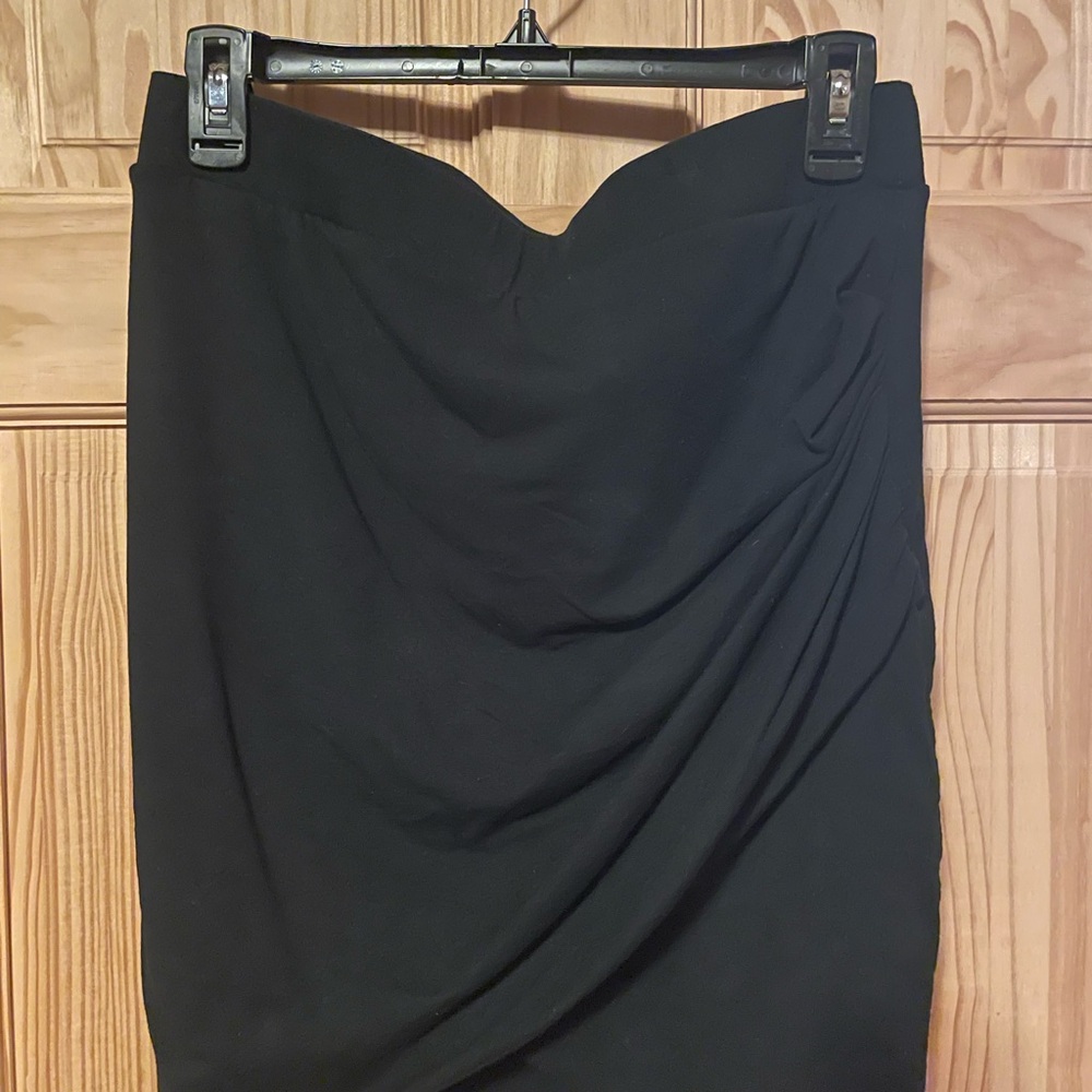 Express Black Ruched mini knit Skirt